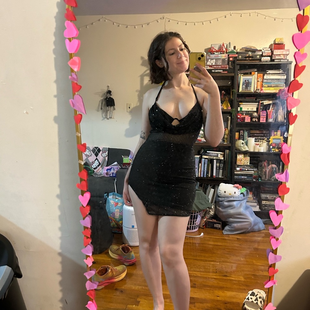 Oh Polly Black Women's sparkly Dress